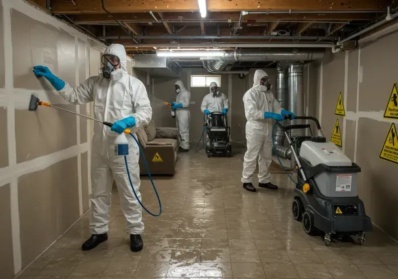 Basement Moisture Removal and Structural Drying process in Gardnerville Ranchos, NV